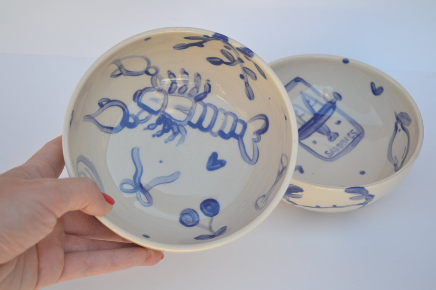 The Summery Girly Pasta Bowl set of 2