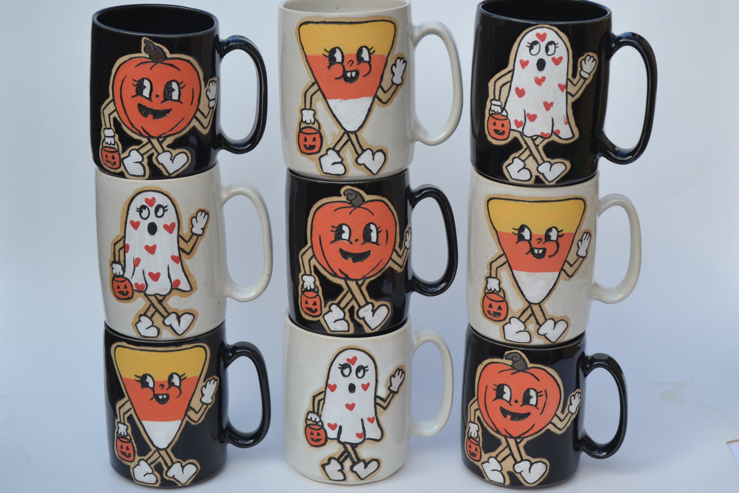 Retro Candy Corn Mug White