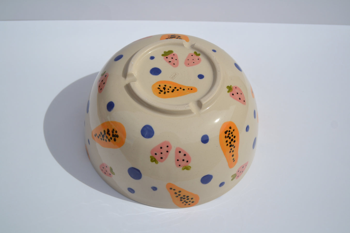 Papaya Strawberry Serving Bowl Medium