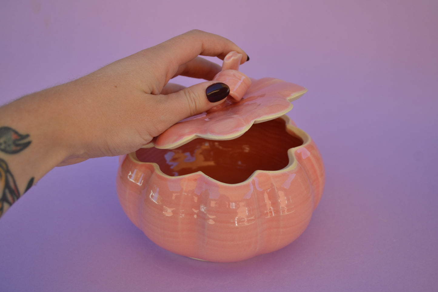 Pink Pumpkin Jar Medium