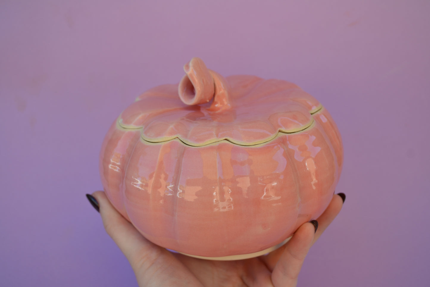 Pink Pumpkin Jar Medium