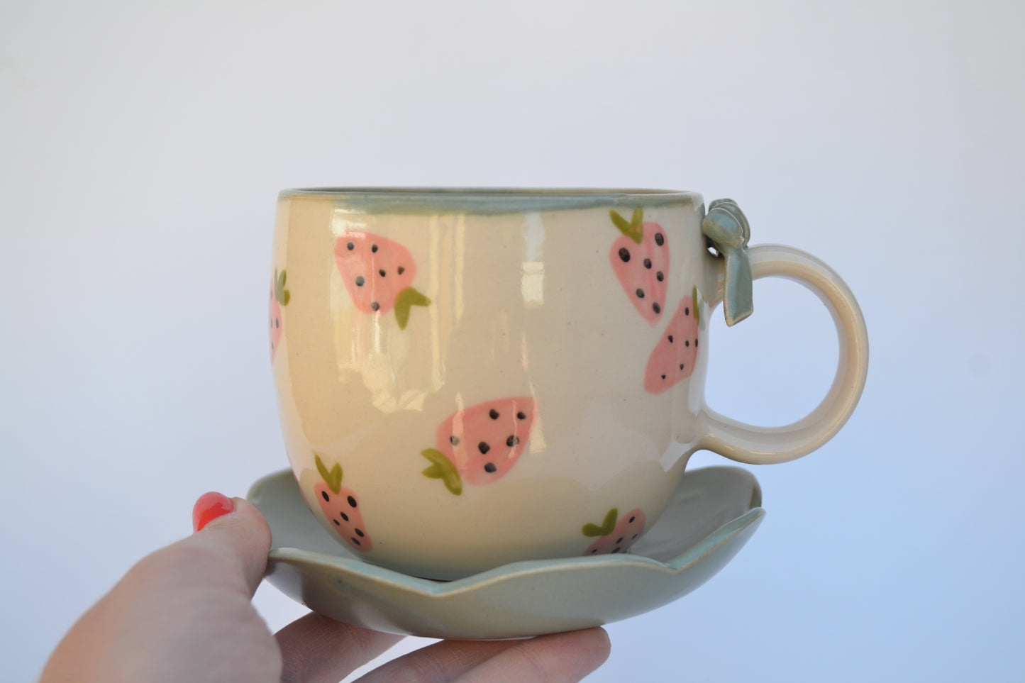 Strawberry Mug & Saucer Set