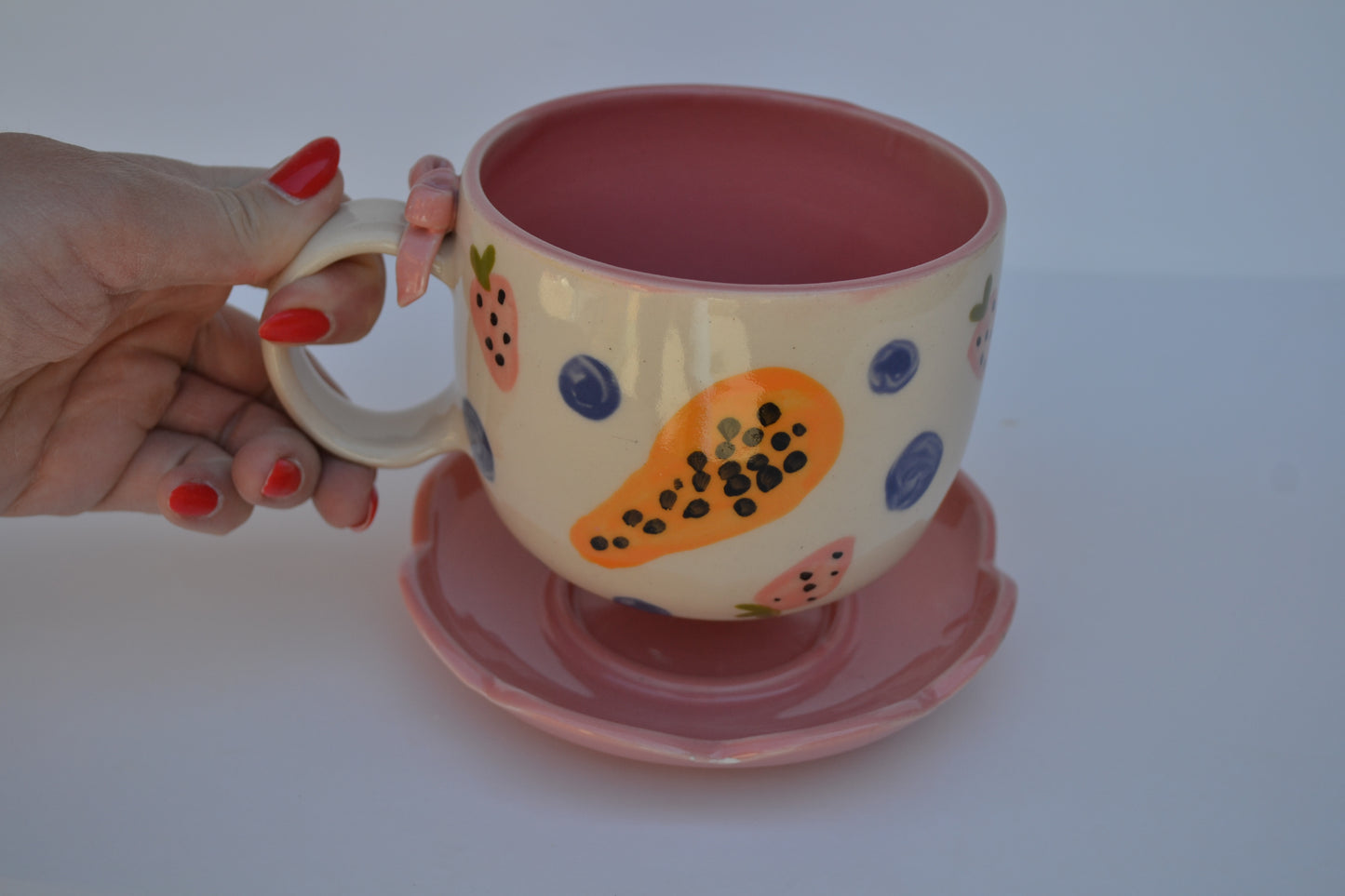 Papaya Mug & Saucer Set