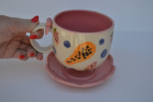 Papaya Mug & Saucer Set