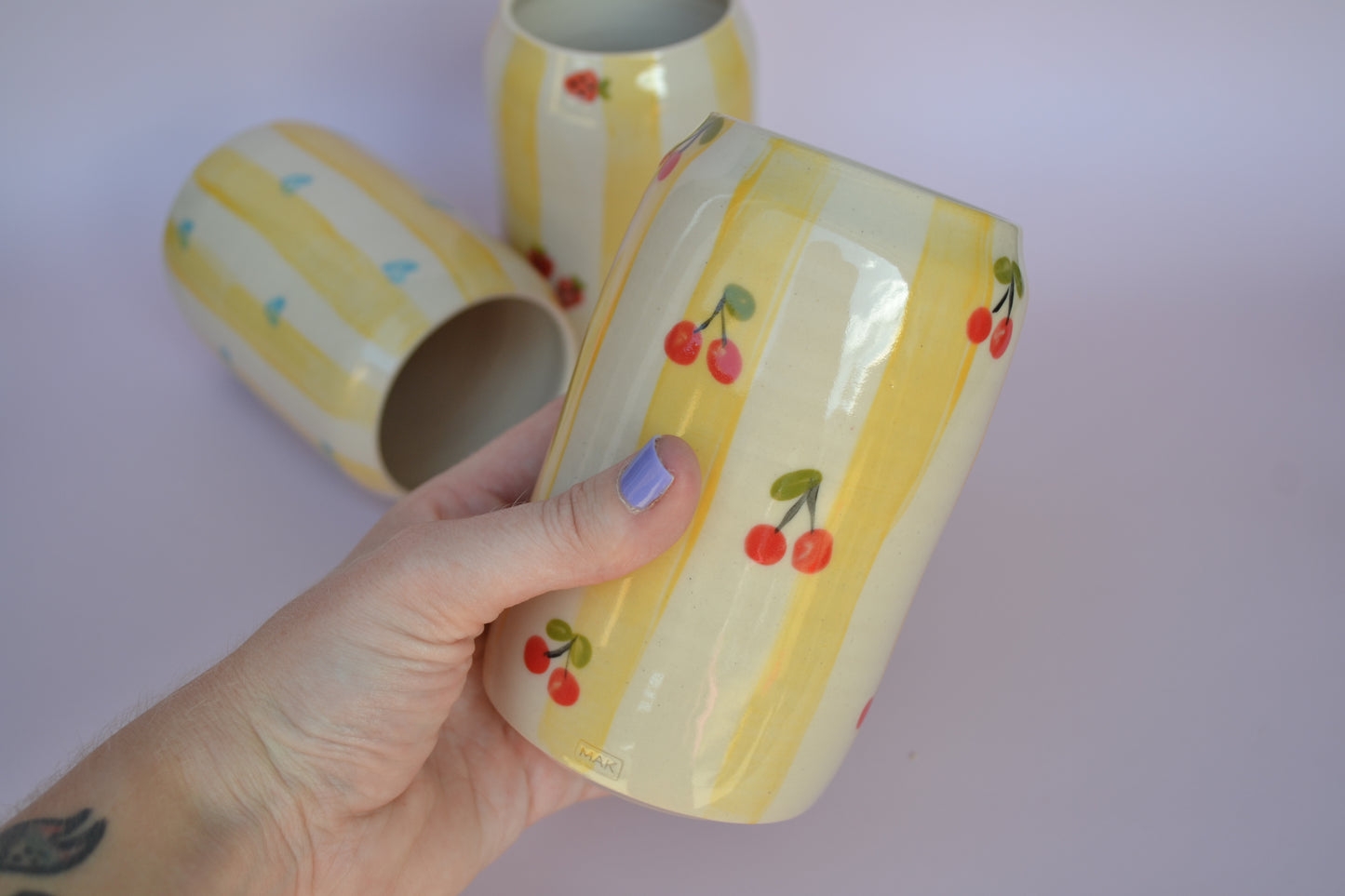 Yellow Stripes Emilie Cup