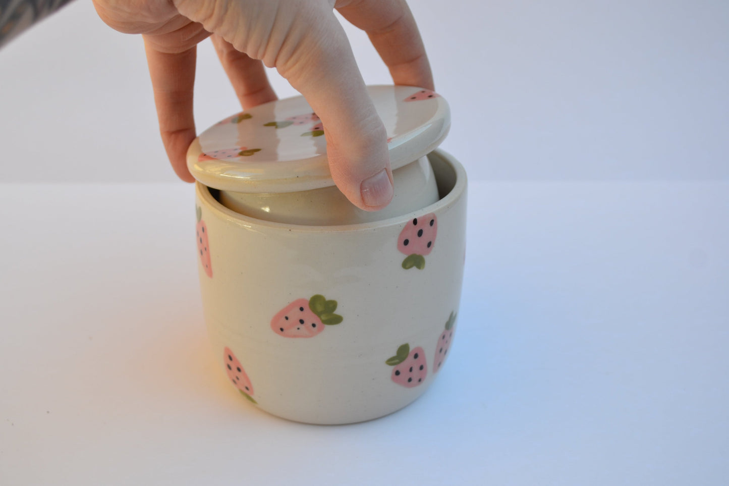 Strawberry Butter Crock