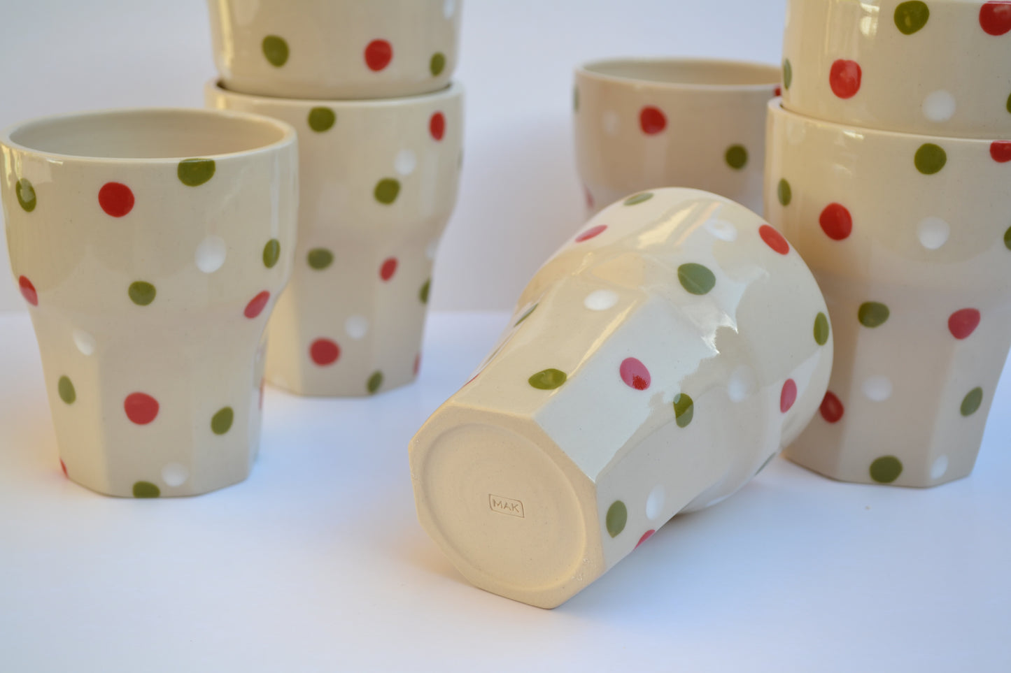 Christmas Dot Facet Cup