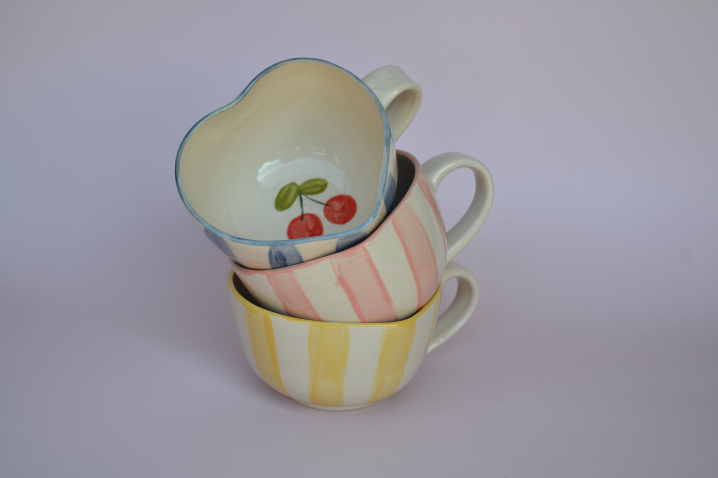 Stripes Heart Mug