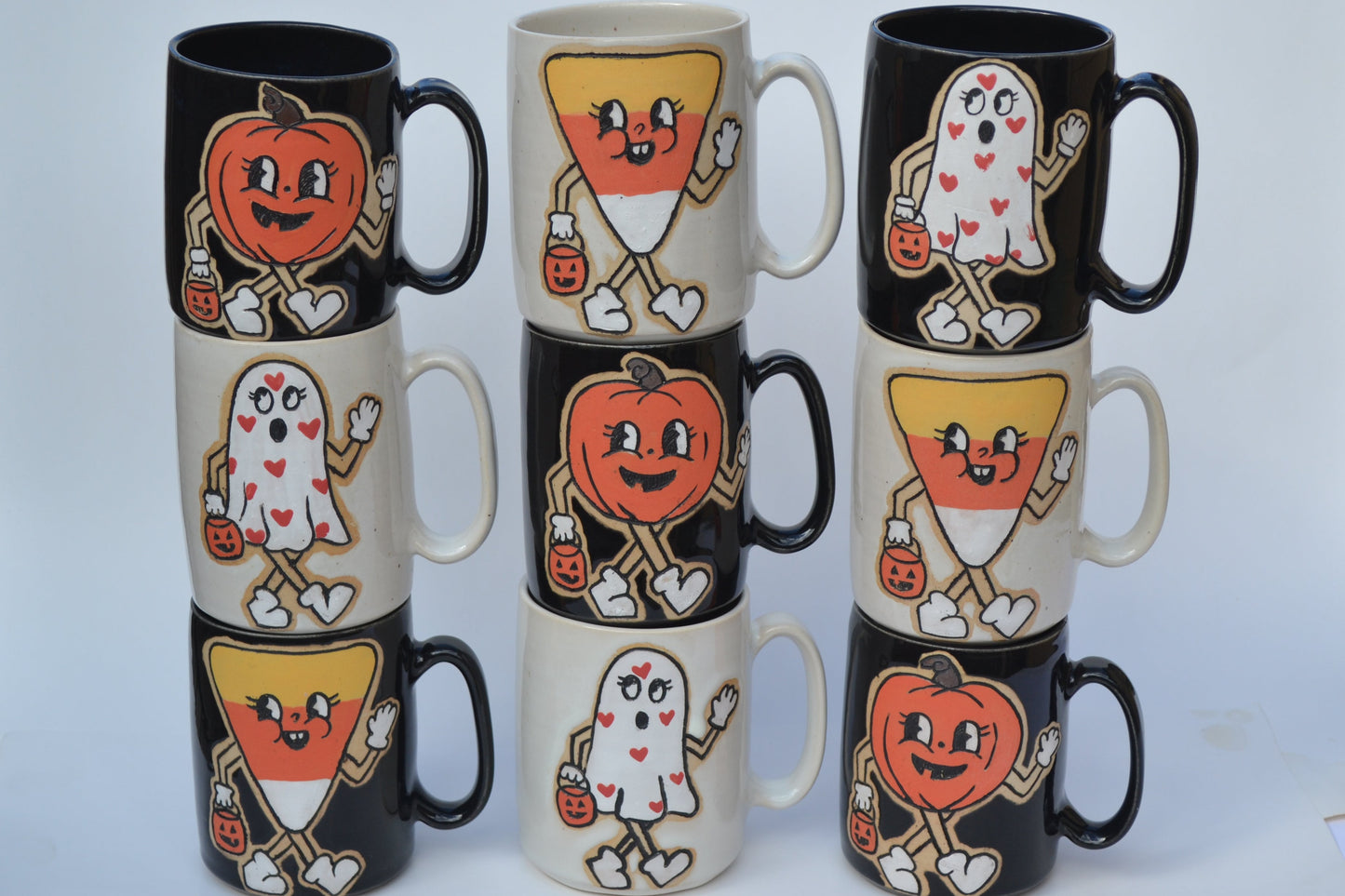 Retro Pumpkin Mug Black