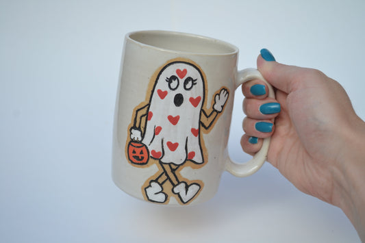 Retro Ghost Mug White