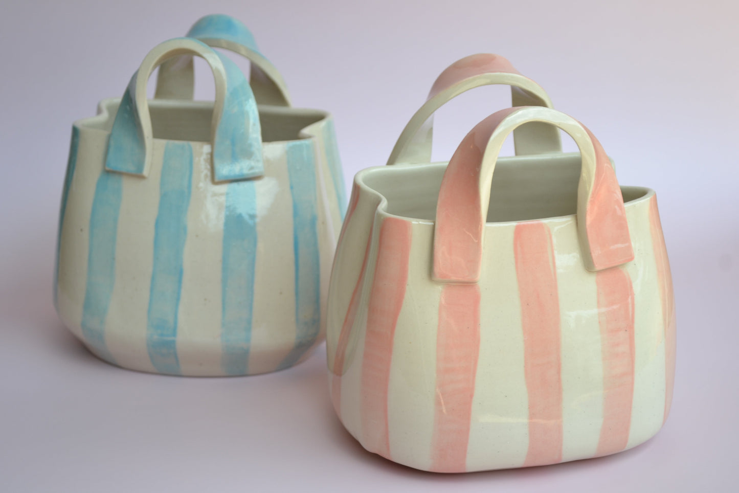 Striped Purse Vase