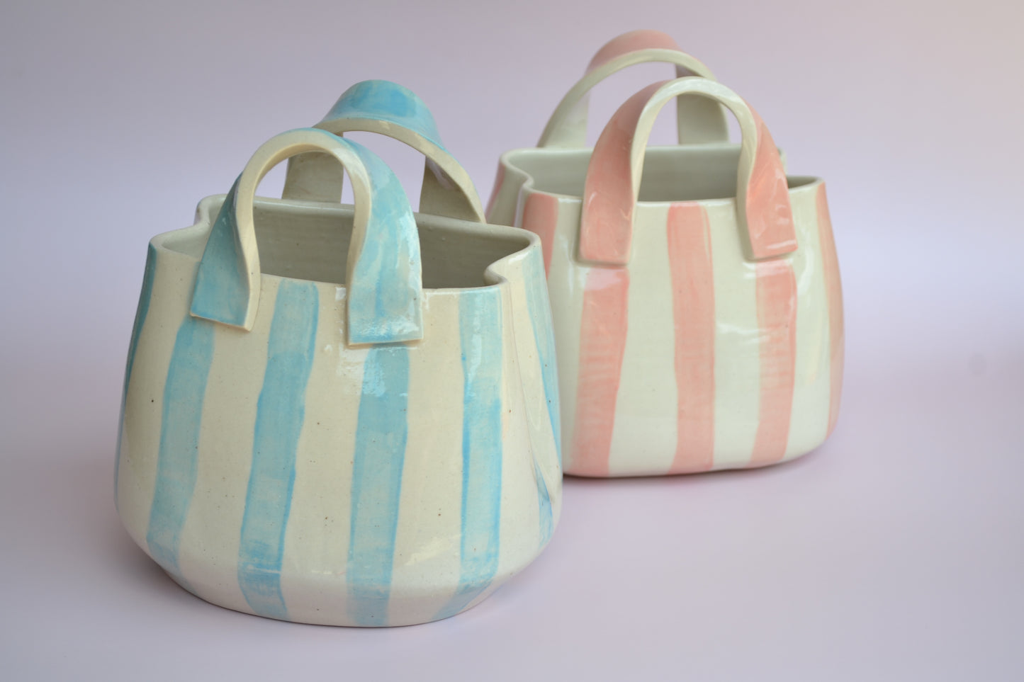Striped Purse Vase