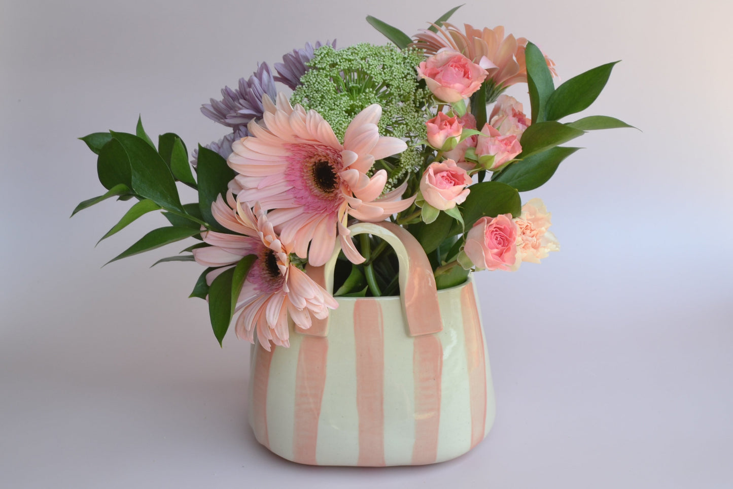 Striped Purse Vase