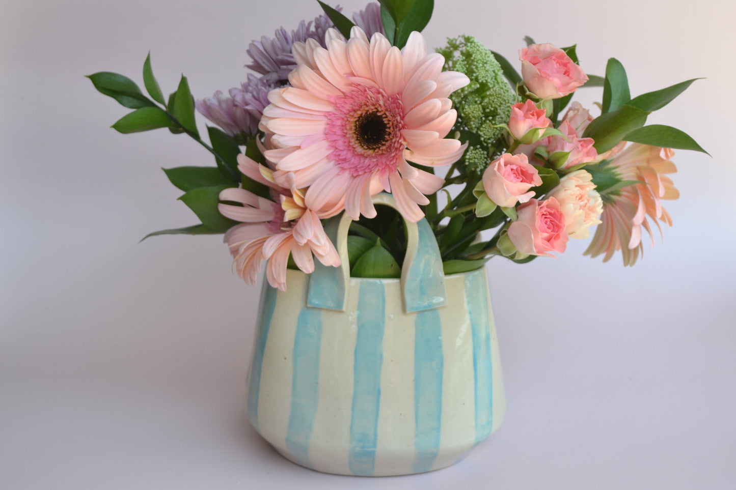 Striped Purse Vase
