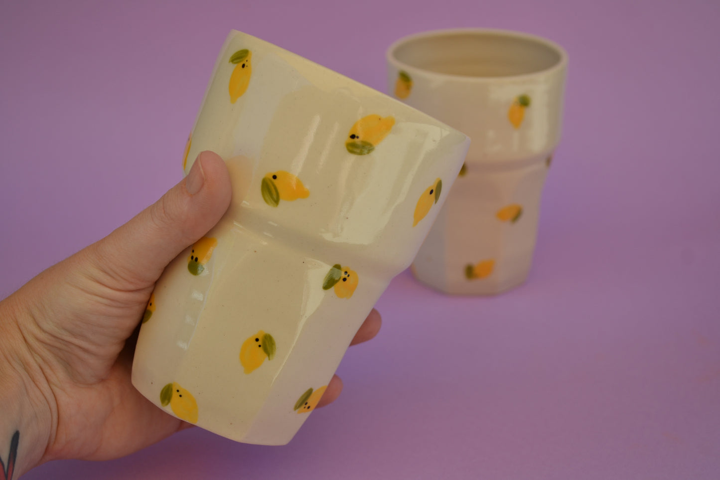 Lemon Facetted Cup