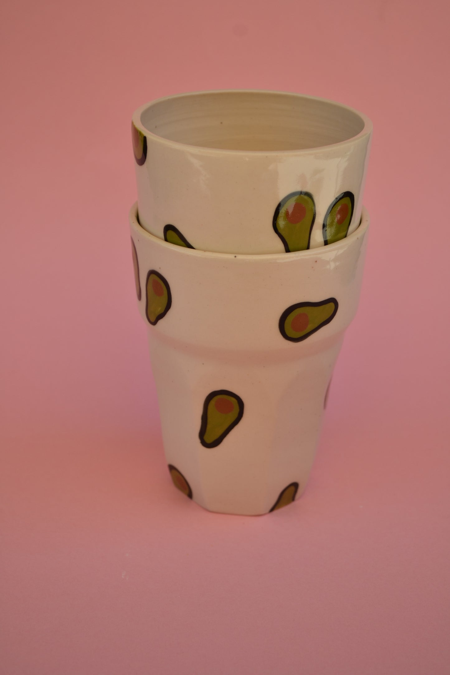 Avocado Facetted Cup