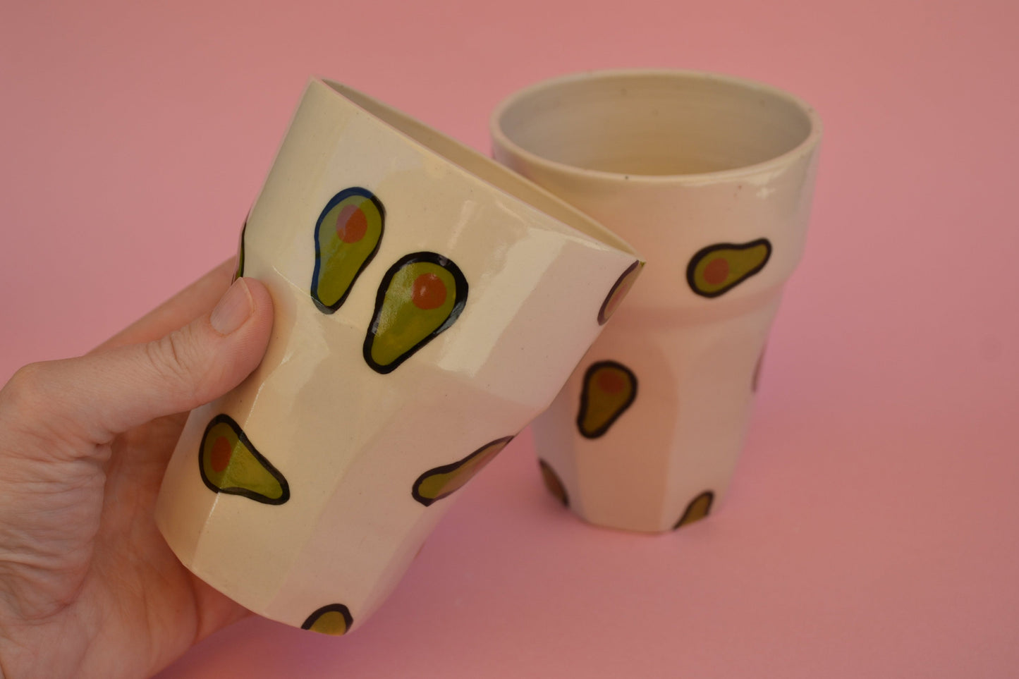 Avocado Facetted Cup