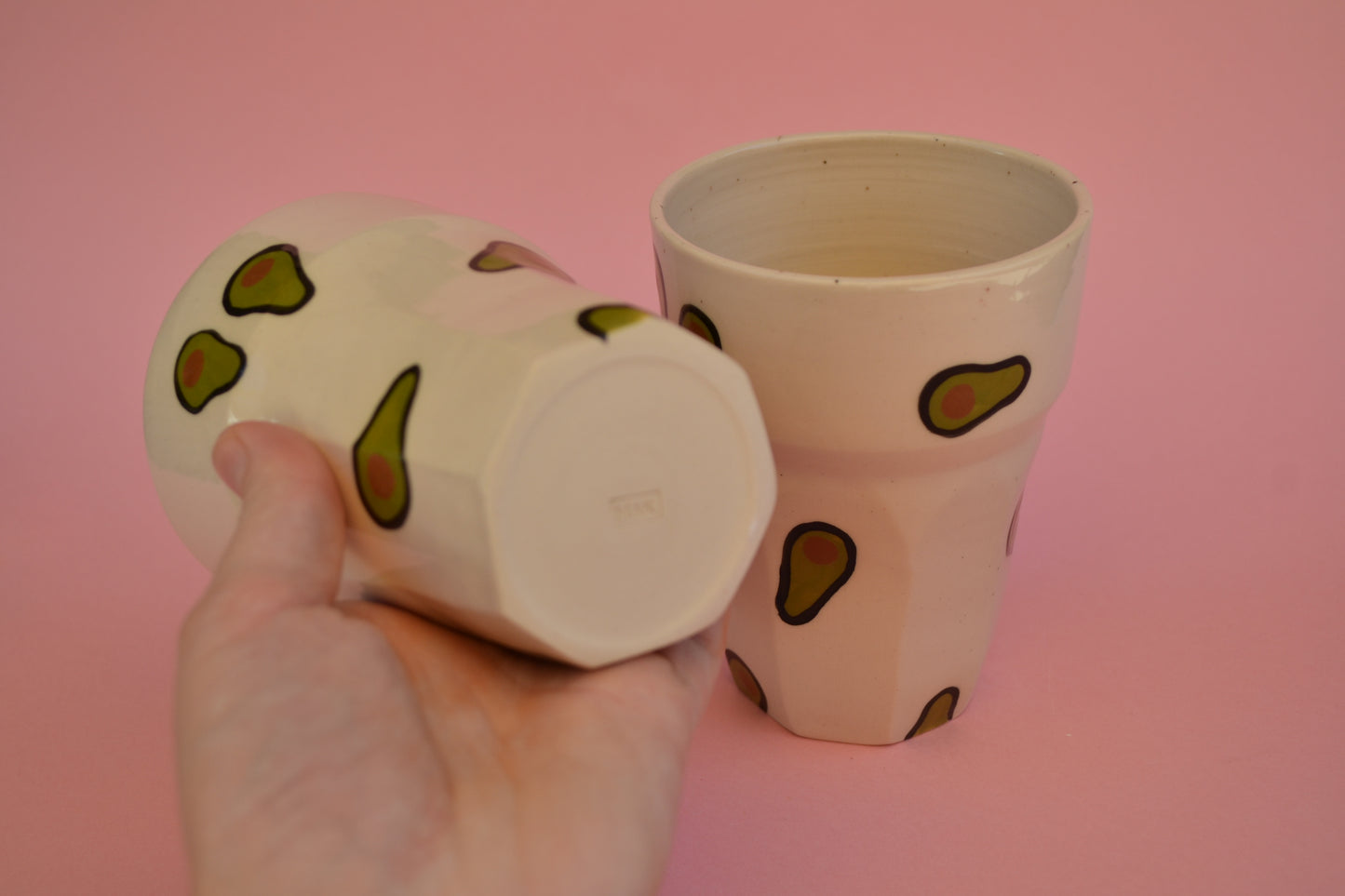 Avocado Facetted Cup