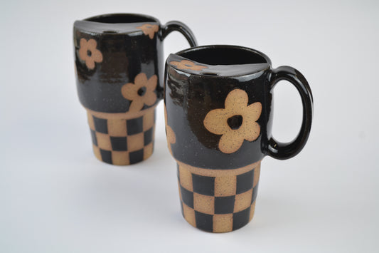 Black Checker To-Go Mug