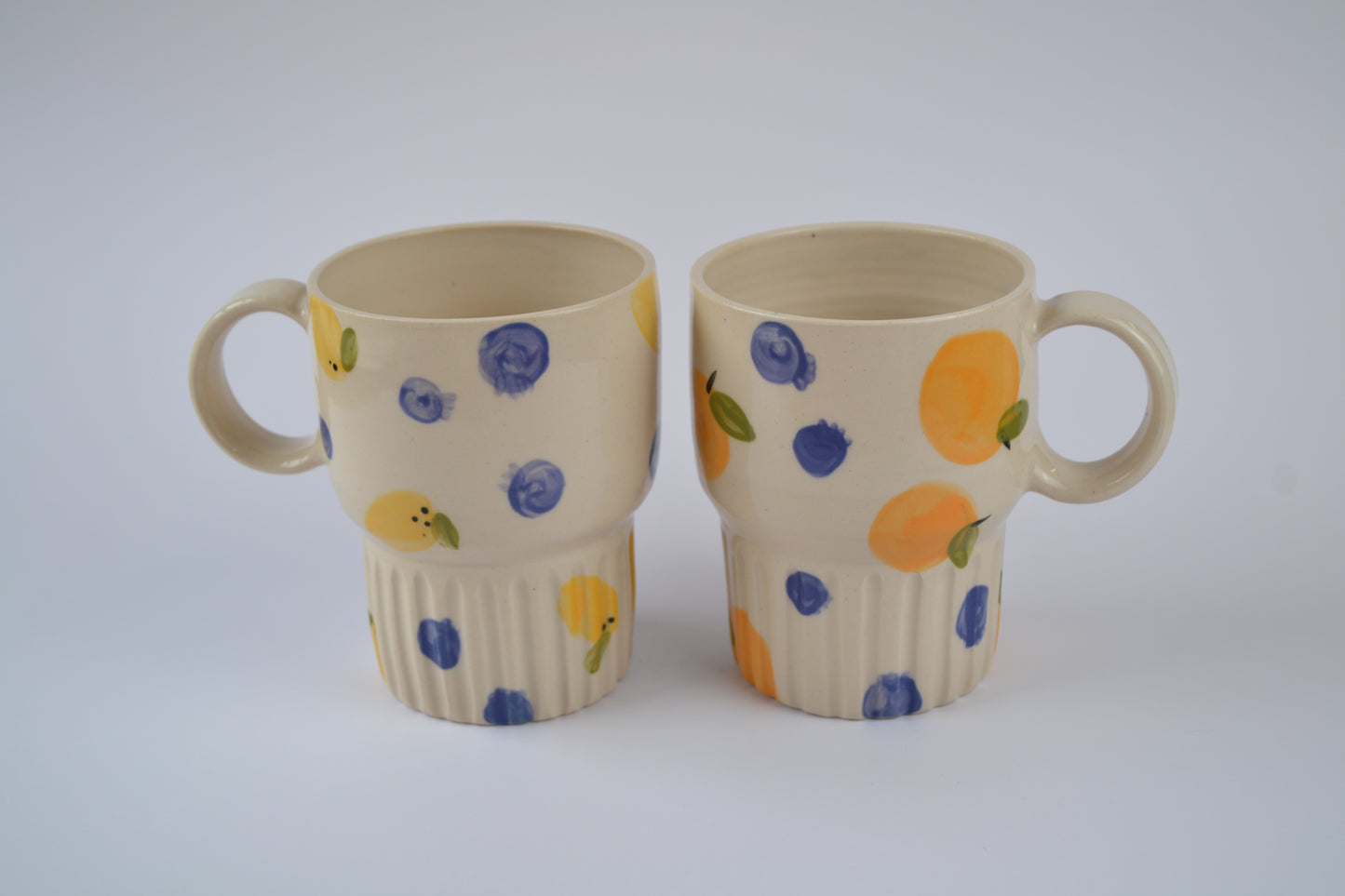 Lemons & Oranges Stacking Mugs set of 2