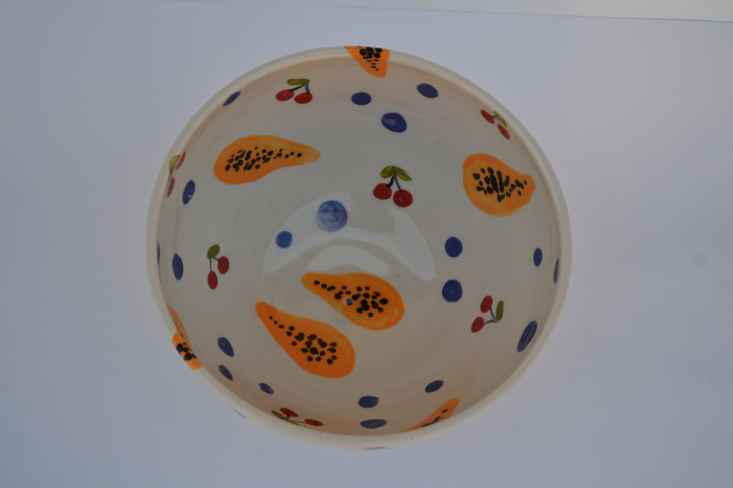 Papaya Cherry Serving Bowl Medium